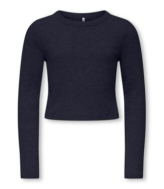 Kids ONLY winter top meisjes - blauw - KogBina - slim fit, longsleeve