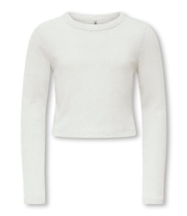Kids ONLY winter top meisjes - wit - KogBina - slim fit, longsleeve