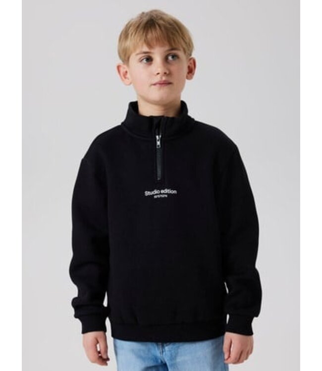 Name it winter sweater jongens - zwart - regular fit, zip - NkmBrody