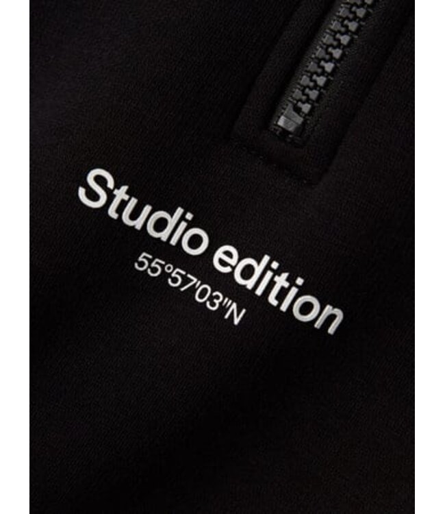 Name it winter sweater jongens - zwart - regular fit, zip - NkmBrody