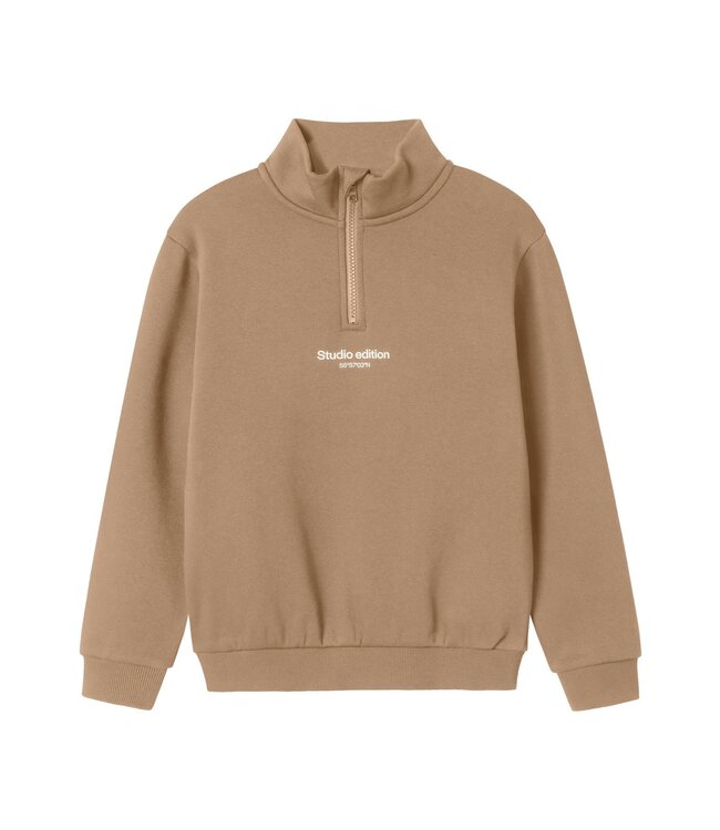 Name it winter sweater jongens - grijs - regular fit, zip - NkmBrody