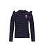 B.Nosy winter top meisjes - navy blauw/paars - Tonya - ruffles - gestreept