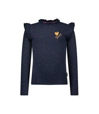 B.Nosy winter top meisjes - navy blauw - Tonya - ruffles