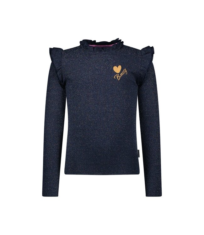 B.Nosy winter top meisjes - navy blauw - Tonya - ruffles