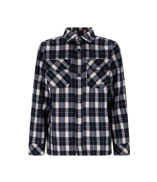 B.Nosy winter shirt jongens - navy blauw - Bas - geruit