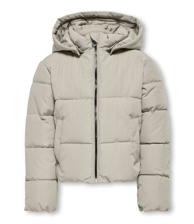 Kids ONLY winter winterjas meisjes - grijs - KogDolly - puffer