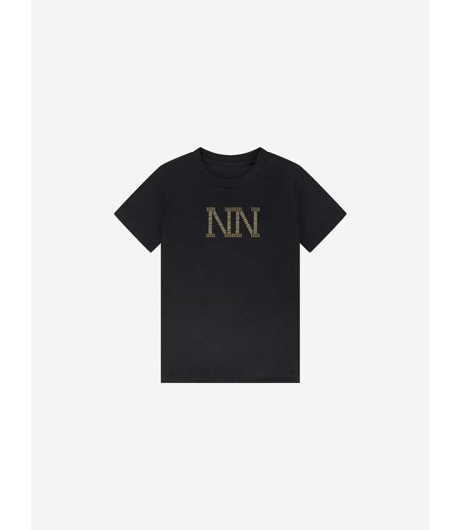 Nik&Nik winter t-shirt meisjes - zwart - Stud