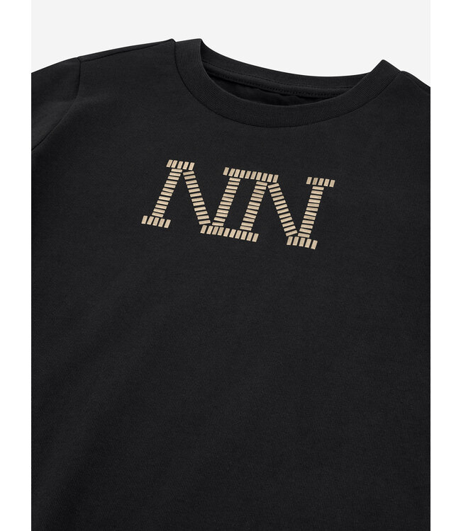 Nik&Nik winter t-shirt meisjes - zwart - Stud