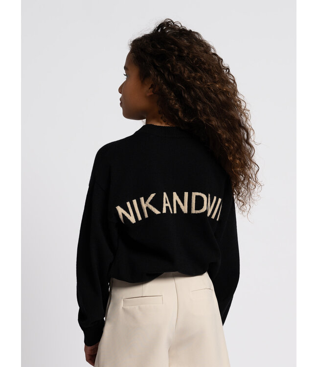 Nik&Nik winter sweater meisjes - zwart - Lis