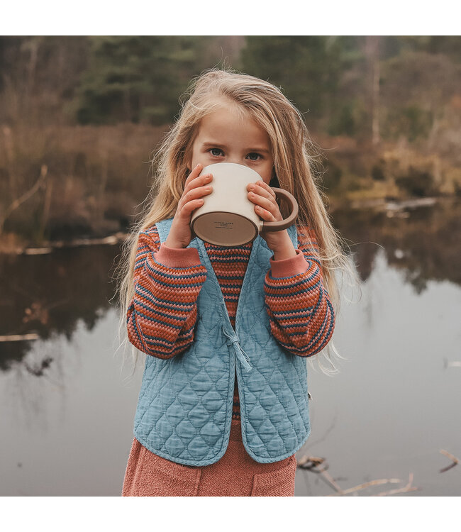 Your wishes winter gilet meisjes - blauw - denim, gewatteerd