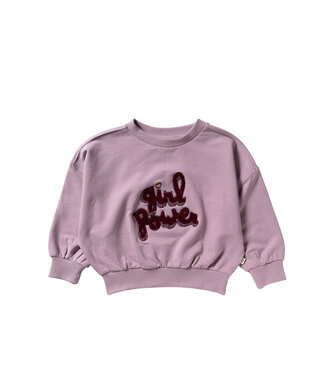 Your wishes winter sweater meisjes - paars - Girl Power -  oversized fit