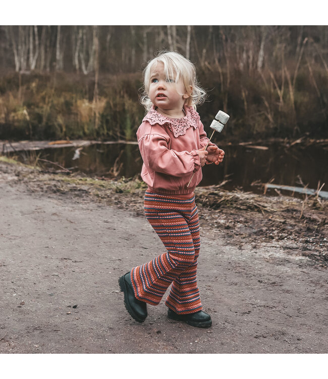 Your wishes winter sweater meisjes - roze - gebreid, gehaakt