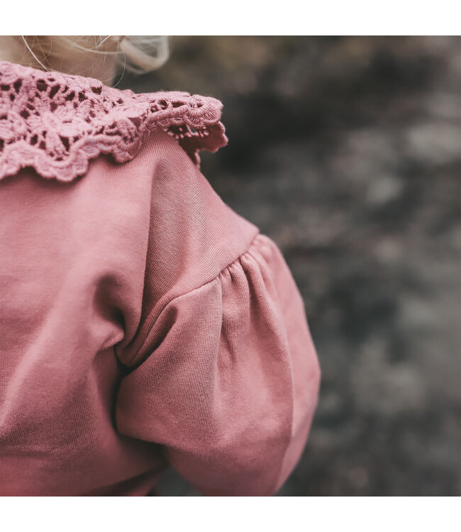 Your wishes winter sweater meisjes - roze - gebreid, gehaakt