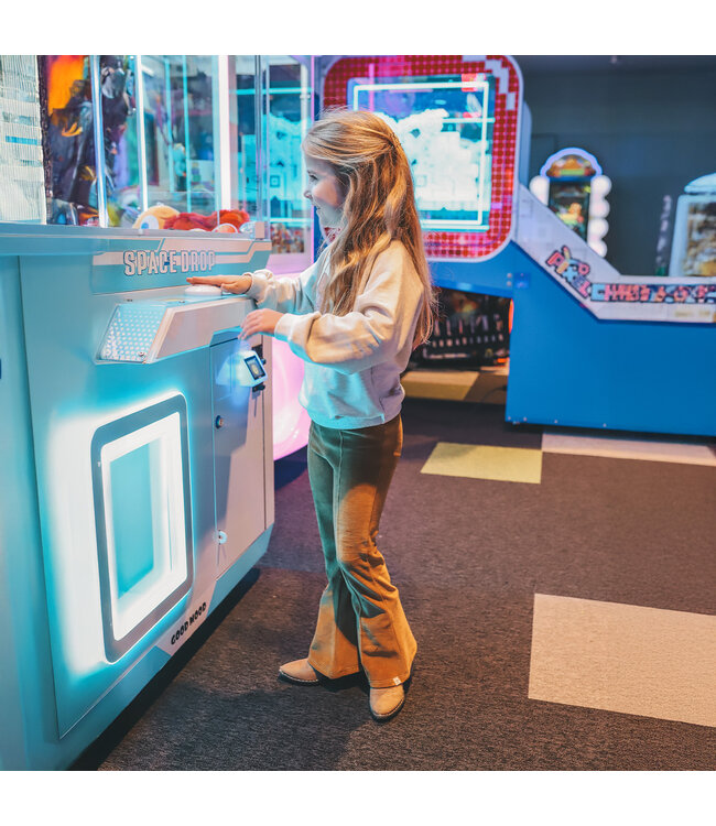 Your wishes winter flare legging meisjes - bruin - velvet, jersey