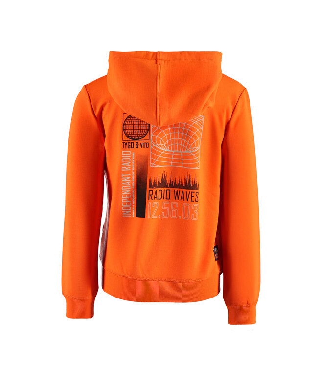 Tygo & Vito winter hoodie jongens - oranje - Henk