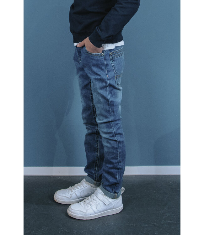 Tygo & Vito winter jeans broek jongens - medium blauw - skinny fit - stretch