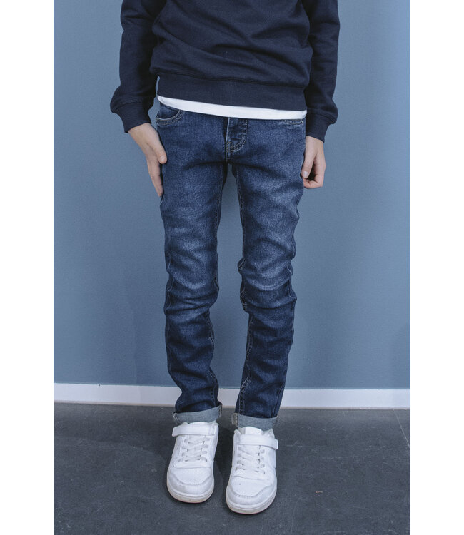 Tygo & Vito winter jeans broek jongens - donker blauw - skinny fit - stretch