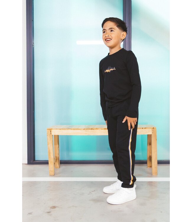 Tygo & Vito winter joggingbroek jongens - zwart - Bas