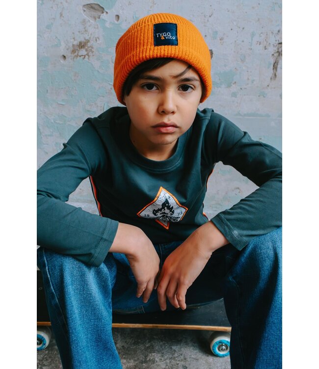 Tygo & Vito winter t-shirt jongens - groen - Mason - longsleeve