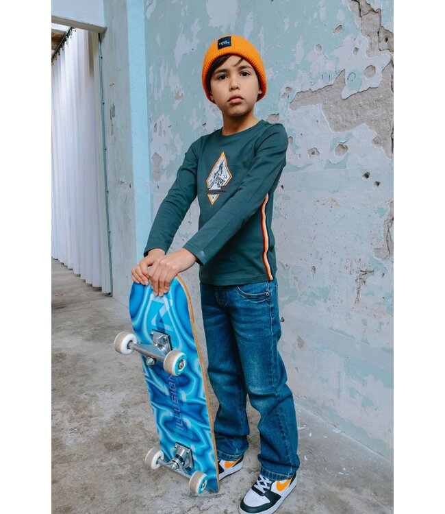 Tygo & Vito winter t-shirt jongens - groen - Mason - longsleeve