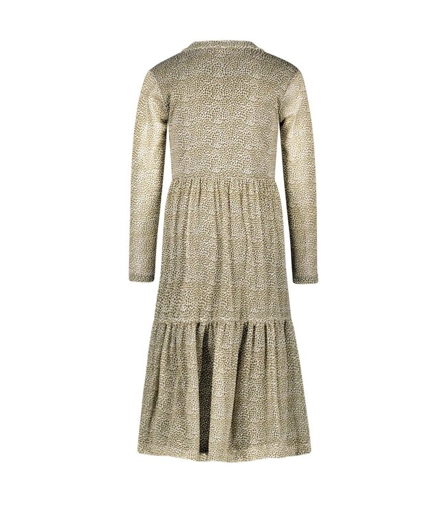 Like Flo winter mesh midi jurk meisjes - zand - Mae - AOP