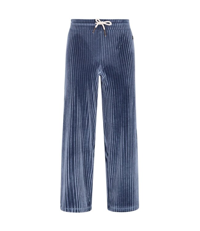 Like Flo winter velvet wide leg broek meisjes - blauw - Fem
