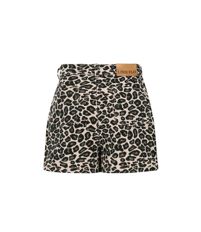 Like Flo winter short meisjes - blauw/beige - Fini - geweven