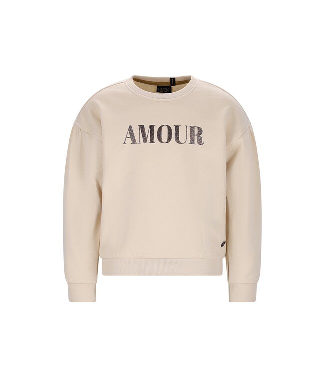 Like Flo winter sweater meisjes - beige - Danee - print