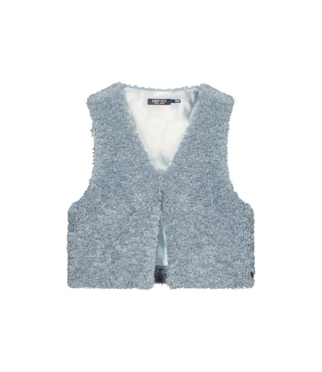 Like Flo winter gilet meisjes - blauw - Diam - fur