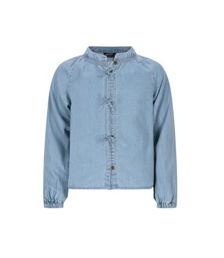 Like Flo winter blouse meisjes - blauw - Chei - chambrey - nep strik sluiting