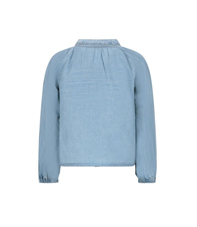 Like Flo winter blouse meisjes - blauw - Chei - chambrey - nep strik sluiting