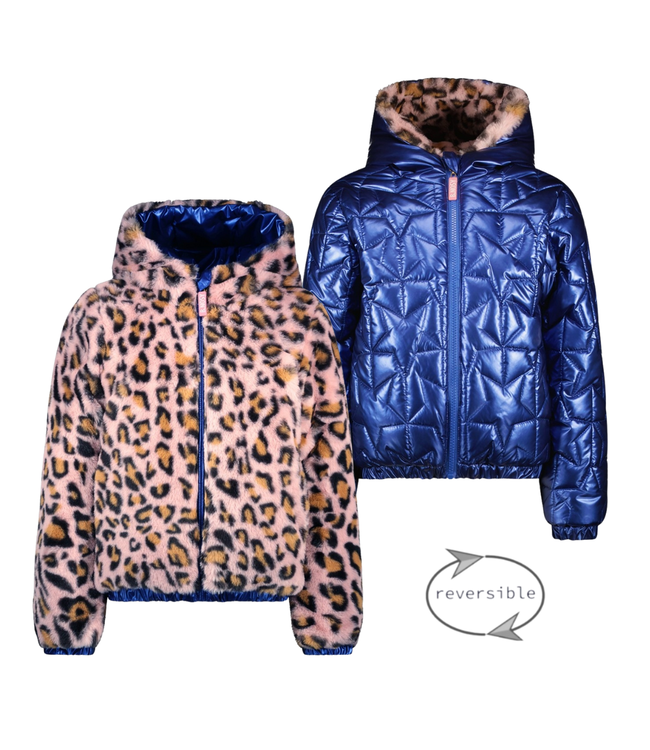 B.Nosy winter winterjas meisjes - navy blauw - Jessie - omkeerbaar