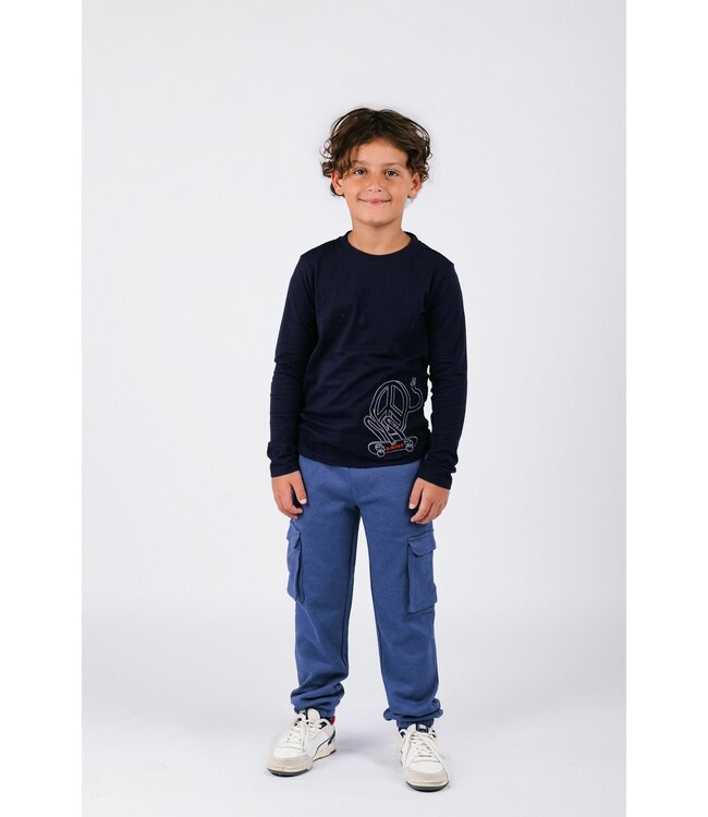 B.Nosy winter t-shirt jongens - navy blauw - Trevor - longsleeve