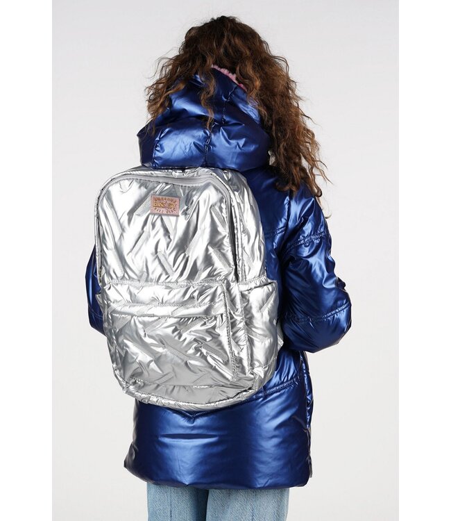 B.Nosy winter rugzak meisjes - zilver - metallic