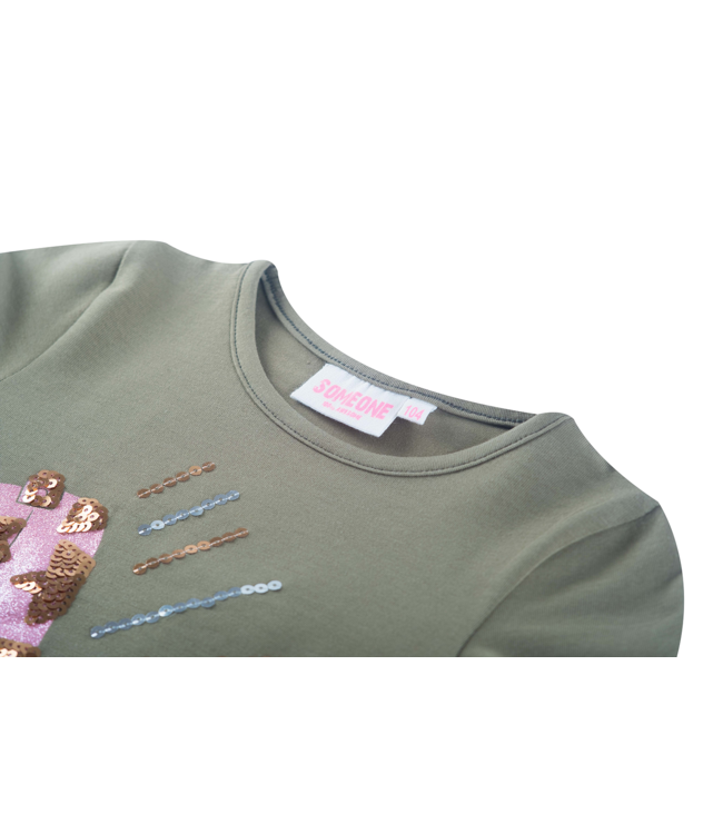Someone winter t-shirt meisjes - khaki groen - longsleeve - Daphne