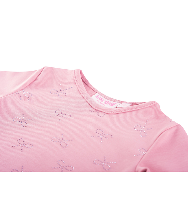 Someone winter t-shirt meisjes - licht roze - Lizanne