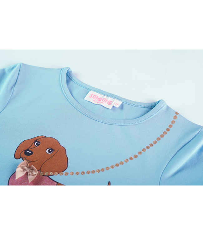Someone winter t-shirt meisjes - blauw - Lizanne