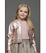 Le Chic winter nep leren jas meisjes - roze - Amour - metallic