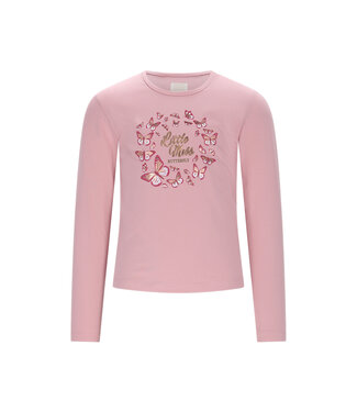 Le Chic winter t-shirt meisjes - roze - Norma - vlinder