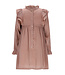 Le Chic winter jurk meisjes - bruin/rood - Skylar - ruffle