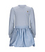 Le Chic winter jurk meisjes - blauw - Salloon - gebreid, glitter