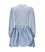 Le Chic winter jurk meisjes - blauw - Salloon - gebreid, glitter