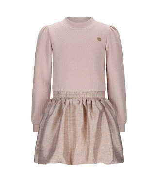 Le Chic winter jurk meisjes - wit - Salloon - glitter, gebreid