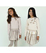 Le Chic winter jurk meisjes - wit - Salloon - glitter, gebreid