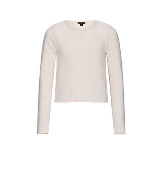 NoBell winter top meisjes - wit - Kobra - rib, split op achterkant