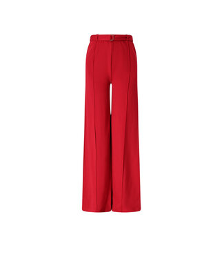 NoBell winter wide leg broek meisjes - rood - Salet - interlock, met riem
