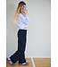 NoBell winter blouse meisjes - licht blauw - Tikky - gestreept, cropped
