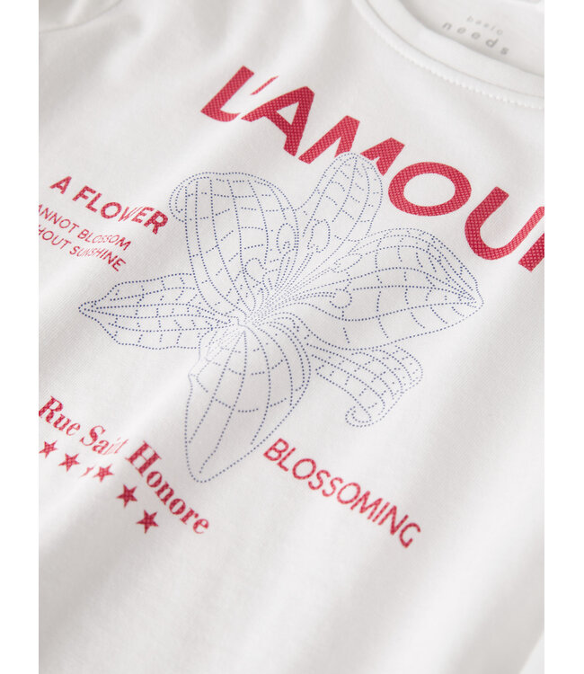 Name it winter top meisjes - wit - NkfViolet - loose fit