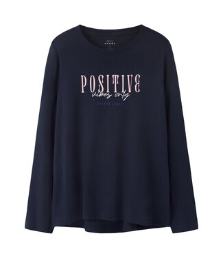 Name it winter top meisjes - navy blauw - NkfViolet - loose fit