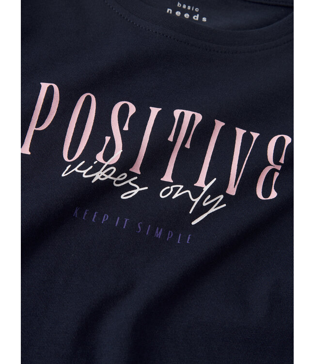 Name it winter top meisjes - navy blauw - NkfViolet - loose fit